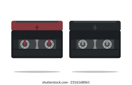 Vector illustration of mini DV cassette.