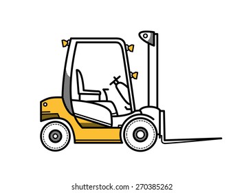 Similar Images, Stock Photos & Vectors of Yellow loader on a white