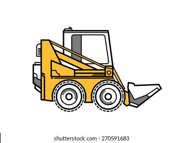 Vector illustration of  mini loader