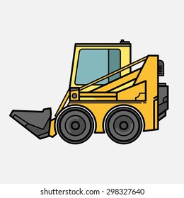 Vector illustration of mini loader