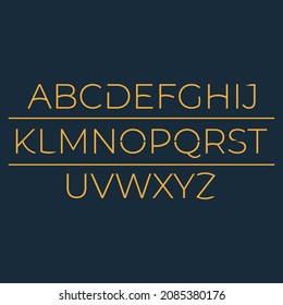 Vector illustration of minimal alphabet letter A to Z