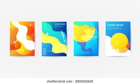 Vector illustration Minimal geometric pattern gradients of bright color with modern graphic elements abstract pattern background with line gradient texture for minimal, illustration Vector EPS 10