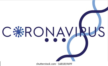 Vector illustration of a minimal logo design of a virus representing Corona Virus