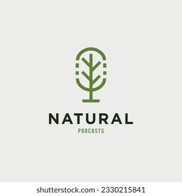 Vector illustration of minimal natural logo