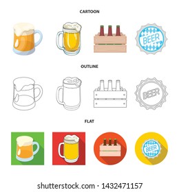 Vector illustration of minimal and pint sign. Collection of minimal and craft stock vector illustration.