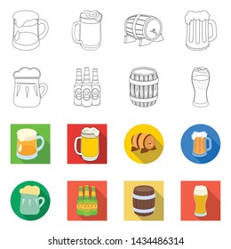 Vector illustration of minimal and pint sign. Collection of minimal and craft stock symbol for web.