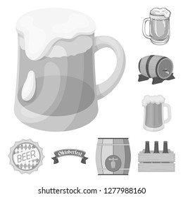 Vector illustration of minimal and pint symbol. Collection of minimal and craft stock vector illustration.