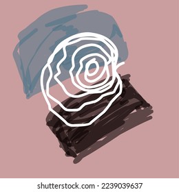 Vektorgrafik des Minimalismus der Illustration. Mit einem abstrakten und künstlerischen Konzept
