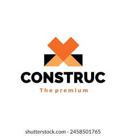 vector illustration of minimalist building construction logo icon, simple geometric logo