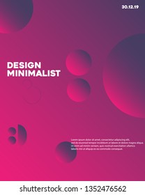 Vector Illustration : Minimalist covers design. Geometric halftone gradients, background, wallpaper