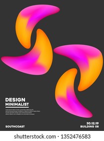 Vector Illustration : Minimalist covers design. Geometric halftone gradients, background, wallpaper