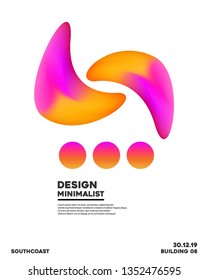 Vector Illustration : Minimalist covers design. Geometric halftone gradients, background, wallpaper