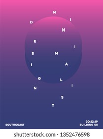 Vector Illustration : Minimalist covers design. Geometric halftone gradients, background, wallpaper