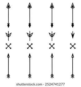 Ilustração vetorial Design gráfico de setas direcionais minimalistas 