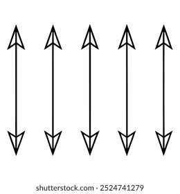 Vector illustration Minimalist directional arrows graphic design 