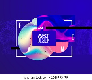 vector illustration. Minimalist frame design in the style of hipster. Vector gradient holography. frame for text Modern art graphics. design of business cards, invitations, gift cards, leaflets,vector