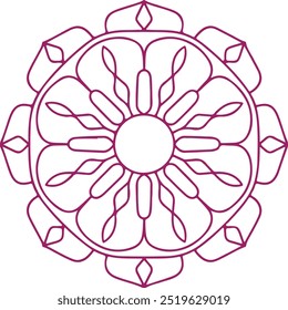 Ilustración vectorial de un mandala minimalista