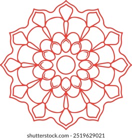 Ilustración vectorial de un mandala minimalista