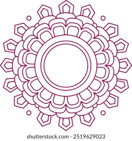 Ilustração vetorial de uma mandala minimalista