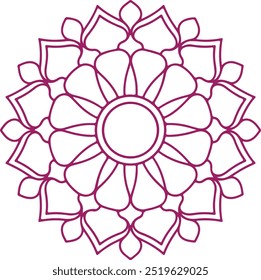 Vektorgrafik eines minimalistischen Mandalas