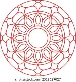 Ilustração vetorial de uma mandala minimalista