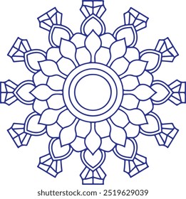 Vektorgrafik eines minimalistischen Mandalas