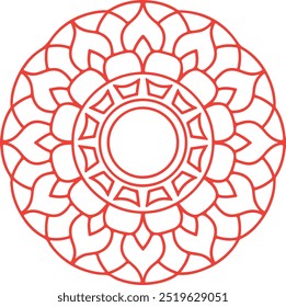 Ilustración vectorial de un mandala minimalista