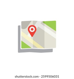 vector illustration of a minimalist map icon