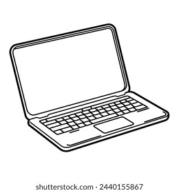 Vector illustration of a minimalist notebook outline icon, perfect for notes.