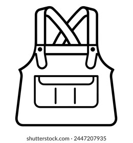 Vector illustration of a minimalist overall icon.