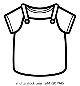 Vector illustration of a minimalist overall icon.