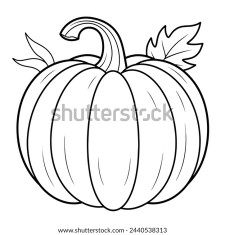 Vector illustration of a minimalist pumpkin outline icon, perfect for seasonal themes.