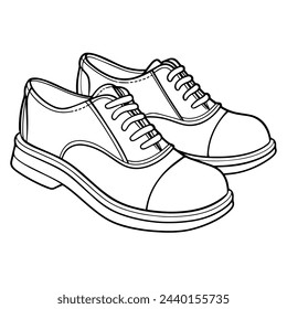 Ilustración vectorial de zapatos minimalistas contorno icono, ideal para proyectos de calzado.