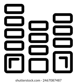 Ilustración vectorial de barras de sonido minimalistas y símbolos de juego aislados sobre fondo blanco