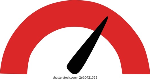 Vector illustration of a minimalist style speedometer