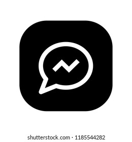 Vector illustration of minimalistic chat flat icon