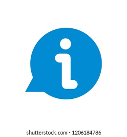 Vector illustration of minimalistic flat Info bubble	