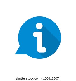 Vector illustration of minimalistic flat Info bubble	