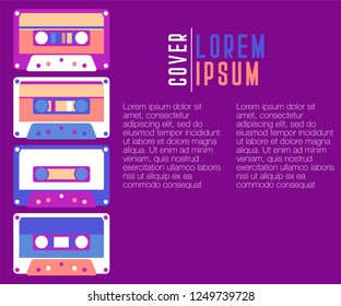 vector illustration. A minimalistic hipster colored frame design
