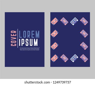 vector illustration. A minimalistic hipster colored frame design