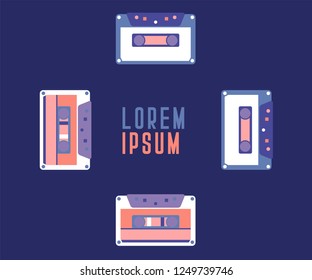 vector illustration. A minimalistic hipster colored frame design