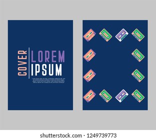 vector illustration. A minimalistic hipster colored frame design