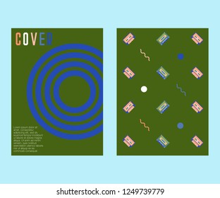 vector illustration. A minimalistic hipster colored frame design