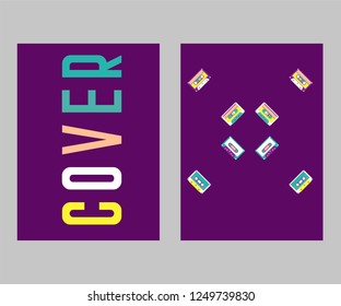 vector illustration. A minimalistic hipster colored frame design