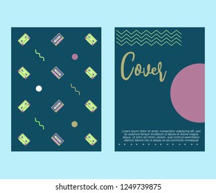 vector illustration. A minimalistic hipster colored frame design
