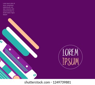 vector illustration. A minimalistic hipster colored frame design