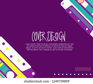 vector illustration. A minimalistic hipster colored frame design