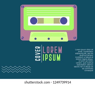 vector illustration. A minimalistic hipster colored frame design
