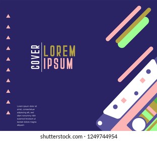 vector illustration. A minimalistic hipster colored frame design