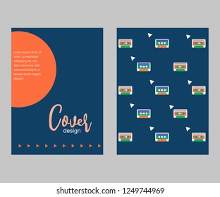 vector illustration. A minimalistic hipster colored frame design